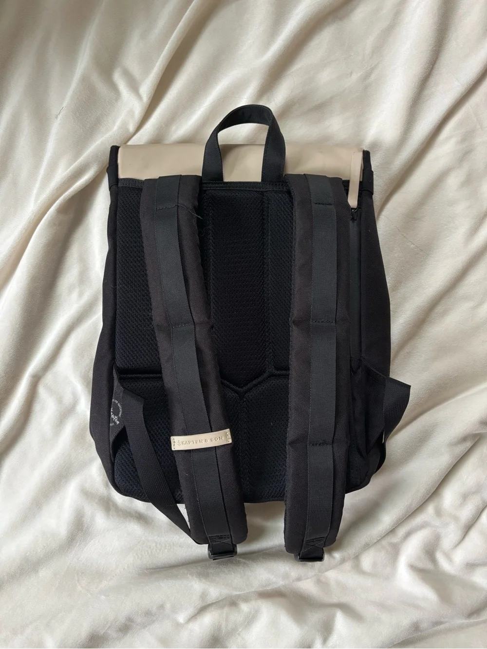 Kapten & Son Fyn Backpack in Black and Cream